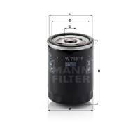 Фильтр масляный MANN-FILTER W 713/19